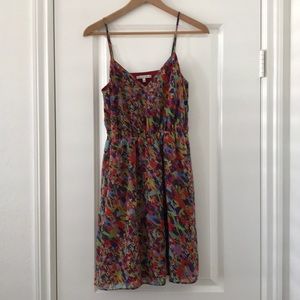 Madewell 100% silk multi color dress